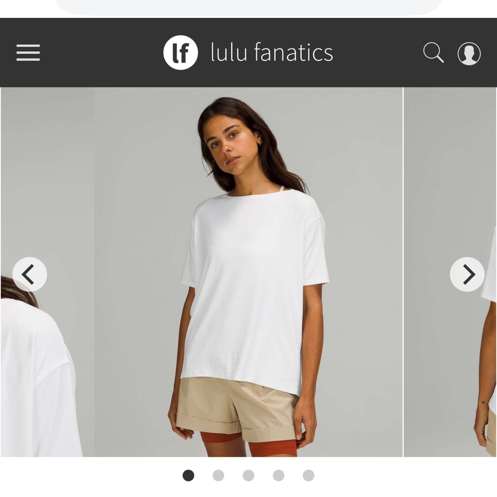 lululemon athletica White Short Sleeve Tee